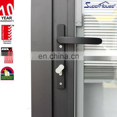 Superhouse Australia&USA Standard Aluminum Bifolding Door With Blind Roller Shutter
