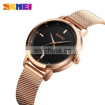 Hot sell SKMEI 1528 mesh band for lady fashion design simple watch