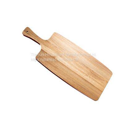 Custom/Wholesale Acacia Wood Cheese Cutting Board With Handle and String Hanging Up