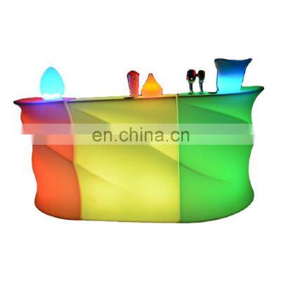 color changing led straight bar design led mobile bar portable cocktail waterproof led bar counter