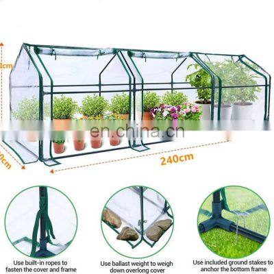 Sturdy Portable 3 Zipper Doors Outdoor Home pc Garden Mini Greenhouse for Plants photo-2