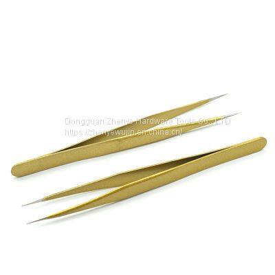 Planting and Grafting False Eyelash Tweezers High Tightness Eyelash Tweezers Golden Eyelash Tweezers Sticker Cute