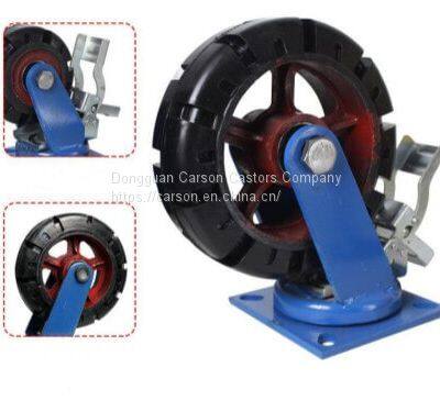 12'' Rubber Iron Core Trolley Wheels (500kg)