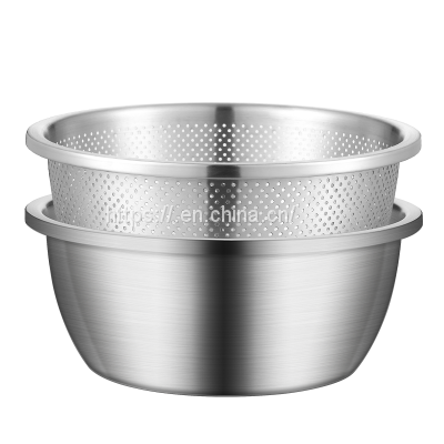 304 Stainless Steel Multi-purpose Dish Mixing Bowl Salad Bowl Kitchen Dish Set Basin