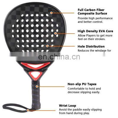 Hot Sales High Quality 3K 12K 18K Carbon Custom Pad Carbon Sports Paddle Padel Tennis Rackets photo-2