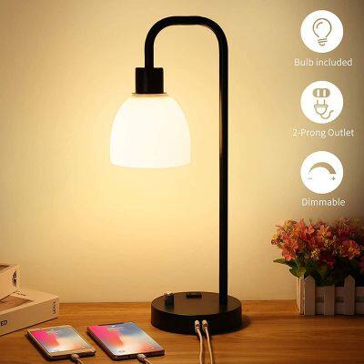 USB Charging Table Lamp Dimming Bedside Lamp Modern Creative Desk Lamp