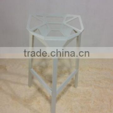 Replica Italian graceful design aluminum stacking Konstantin Grcic barstool,replica Stool one,white color stool one