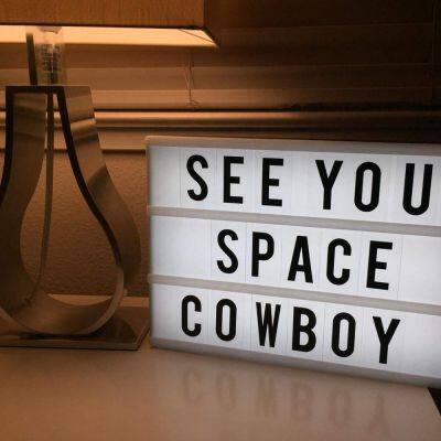 Decora??o Personalizada DIY - Caixa de Luz Cinemática LED Alimentada por Bateria A4 com Letras