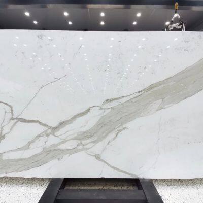 Italian Calacatta White Marble Slabs Luxury Material photo-2