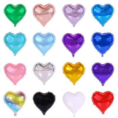 18inch Pure Color Balloons Love Heart Shape Balloon Aluminum Foil Balloons for Wedding Valentine's Day Love Decoration photo-2