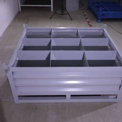Steel Plate Metal Turnover Box; Corrugated Plate Material Heavy Duty Iron Box; Stackable Fixed Metal Corrugated Box. photo-5