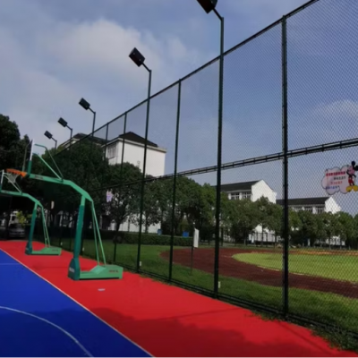 Galvanized Steel Basketball Enclosure Netting / Ball Containment System With Frame for Outdoor Courts