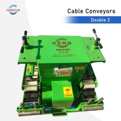 Transportador de Cabos de Duplo Canal de Alta Velocidade Duplo 2 com Controle Remoto e Sincronização de Múltiplas Unidades - 0-36m/min, Força de Tração de 11000N