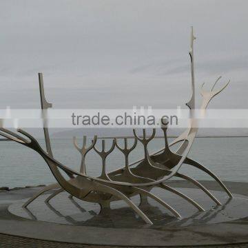 stainless steel modern landscape sculpture