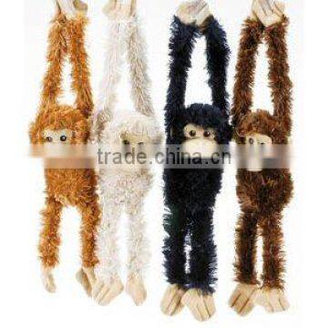 plush hanging monkey,plush monkey long arms, hanging plush monkey