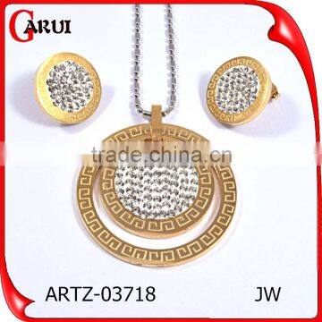 European Fashion Jewellery Gold Plated Fashion And Costume Jewelry Set