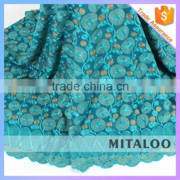 Mitaloo MSL0397 Latest Swiss Lace Cotton Embroidery Lace Swiss Voile Lace