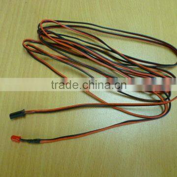 2.54 Pitch 2 Pin ConnectorUL1007 22AWG Twinsed Wire With 5mm LED Light Wire Harness photo-3