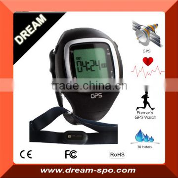 Outdoor Trackback route heart rate monitor gps wrist watch tracker