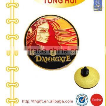 Soft enamel finish custom painted lapel pin