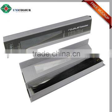 Custom Hair Extension Packaging Box With Die Cut PVC Window photo-3