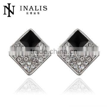 2016 Luxurious fashion square diamond earring