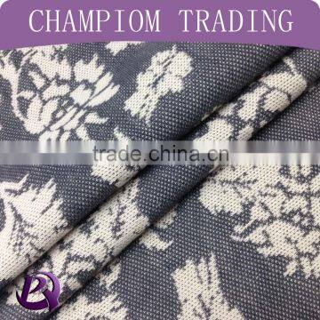 2016 China supplir cotton poly knit jacquard fabric price per meter jacquard fabric for trousers
