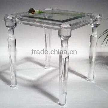 Concise Square Clean Acrylic Tall Coffee Table