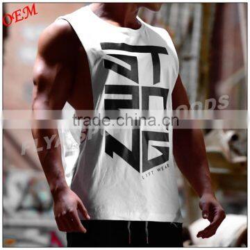 2016 Newest Style Men Sleeveless t Shirts Running Wear Men Fitness Tank Tops photo-2