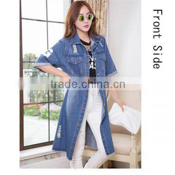 DJ213681 new design apparel for woman jeans jacket in 2014/fashionable lady denim jean jacket