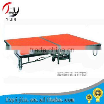 Event furniture use mobile folding stage