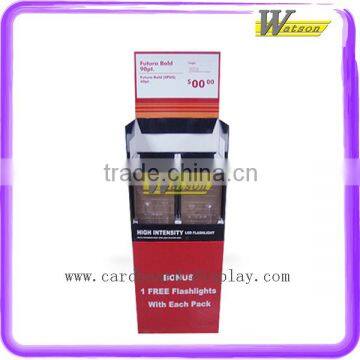 Supermarket Promotion Dump Bin Floor Cardboard Flashlight Display