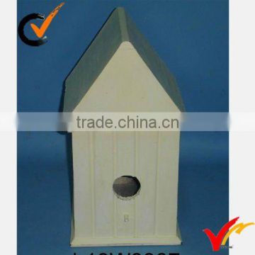 French country wooden cream white garden decor bird house