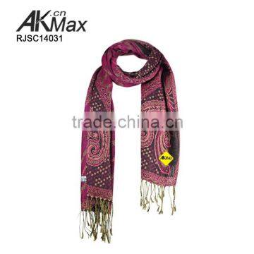 Deep Red Silk Scarf Printing Scarf Muslim Scarf Of High Quality