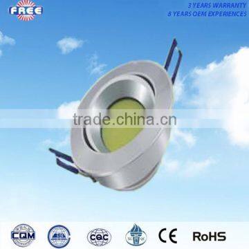 3w LED ceiling lamp cover aluminum alloy round durable,widely used for shopping mall,supermarket,hotel,high-grade household