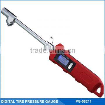 Digital Tire Air Pressure Gauge With Hose, Flashlight and 360 Degree Rotation, Digital Universal Service Gauge