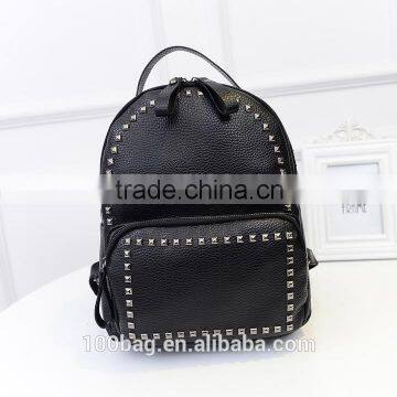 Hot Sale Korea Style Pu Leather Backpack for Girls/most Popular photo-3