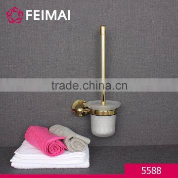 Luxury Bathroom Design Toilet Brush Frosted Glass Cup Holder