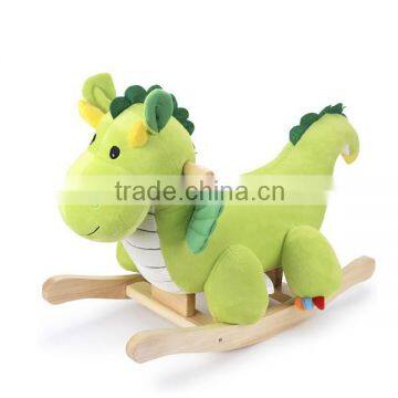 2015 Newest rocking toy plush dinosaur rocking toys for kids