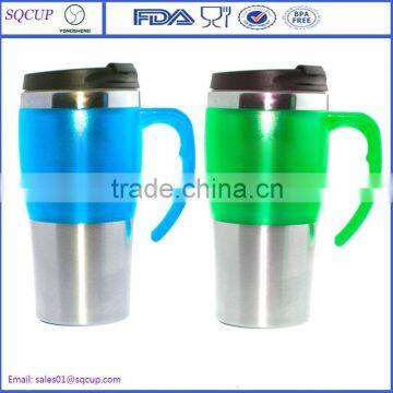 Office/Car Daily Use Double Wall Insulated Coffee Mug With Handle and Lid photo-2