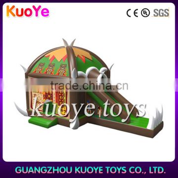 hot sale tribal houses inflatable combo with slide for kids