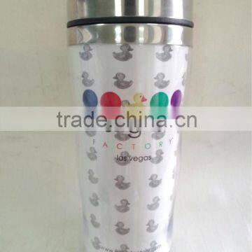 Insulated double wall acrylic promotional plastic mugs cups