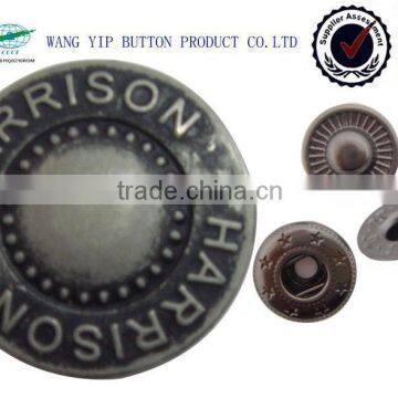 19mm italian fashion brass four parts snap button for man