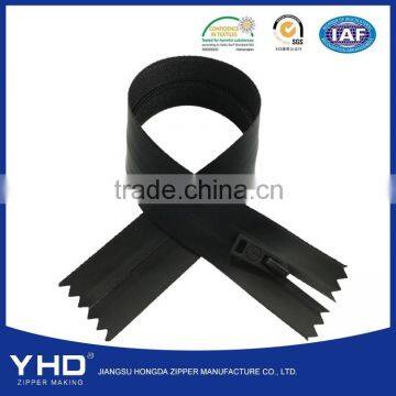 high quality black color 5# waterproof zipper for pockets