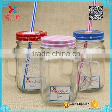 500ml 17oz clear glass mason jars containers for food storage ,juice glass bottle                        
                                                                                Supplier's Choice