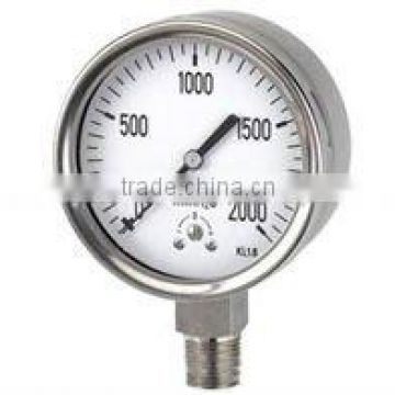 stainless steel low pressure gauge