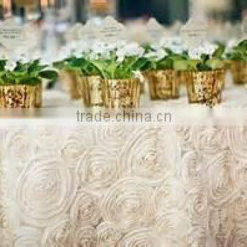 round unique satin table cloth for wedding decoration