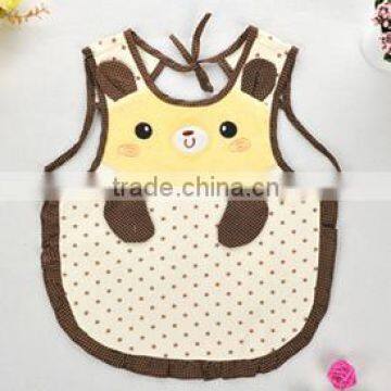 Cute Baby Cotton Apron/baby Bear Shape Dinner Apron/baby Waterproof Apron photo-2