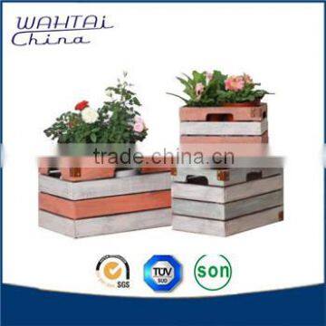 vintage rectangular planter crate and shabby chic wood planter box