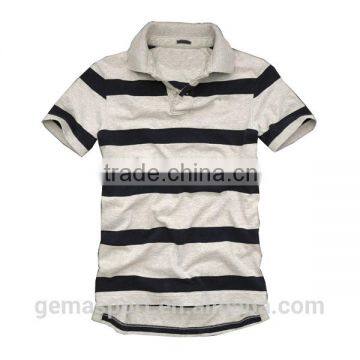 man's stripe garment wash polo shirt pmwt016